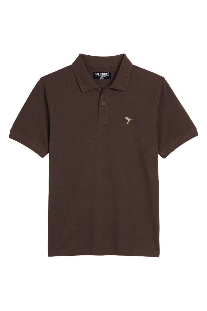 Pack of 3 Plus Size Polo Shirts Brown, Charcoal & Maroon (Plus Size) - A26 - MP0650P