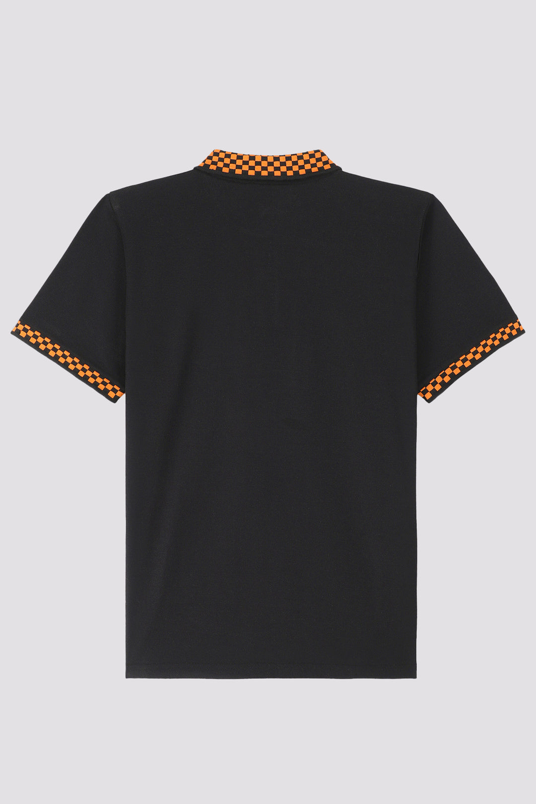 Black & Orange Jacquard Polo Shirt - A24 - MP0250R