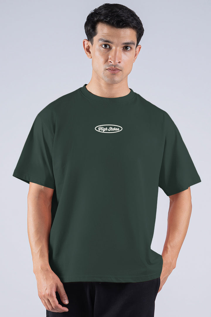 Zero Limits Oversized Graphic T-Shirt – Bottle Green - S26 - MT0506R