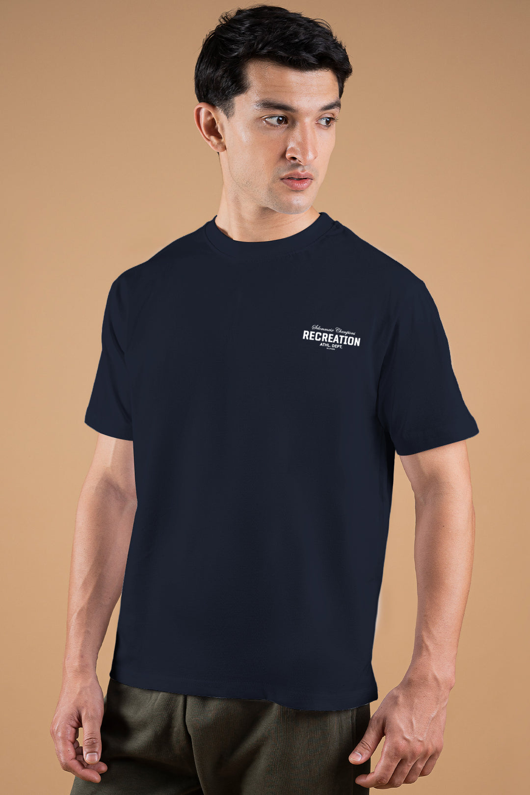 SCLO MMXIX Champions Oversized Graphic T-Shirt – Navy Blue - S26 - MT0507R