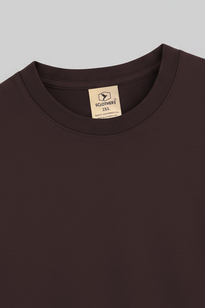 Basic Brown Crew Neck T-Shirt (Plus size) - S26 - MT0509P