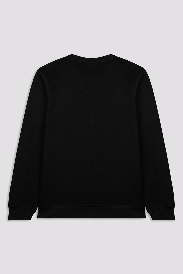 Venturous Graphic Black Sweatshirt - W22 - MSW072R