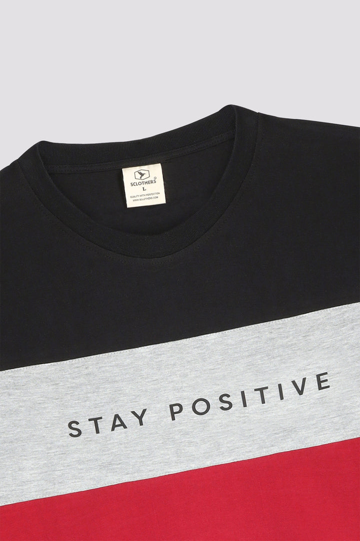 Stay Positive Tri-Color T-Shirt - A24 - MT0317R