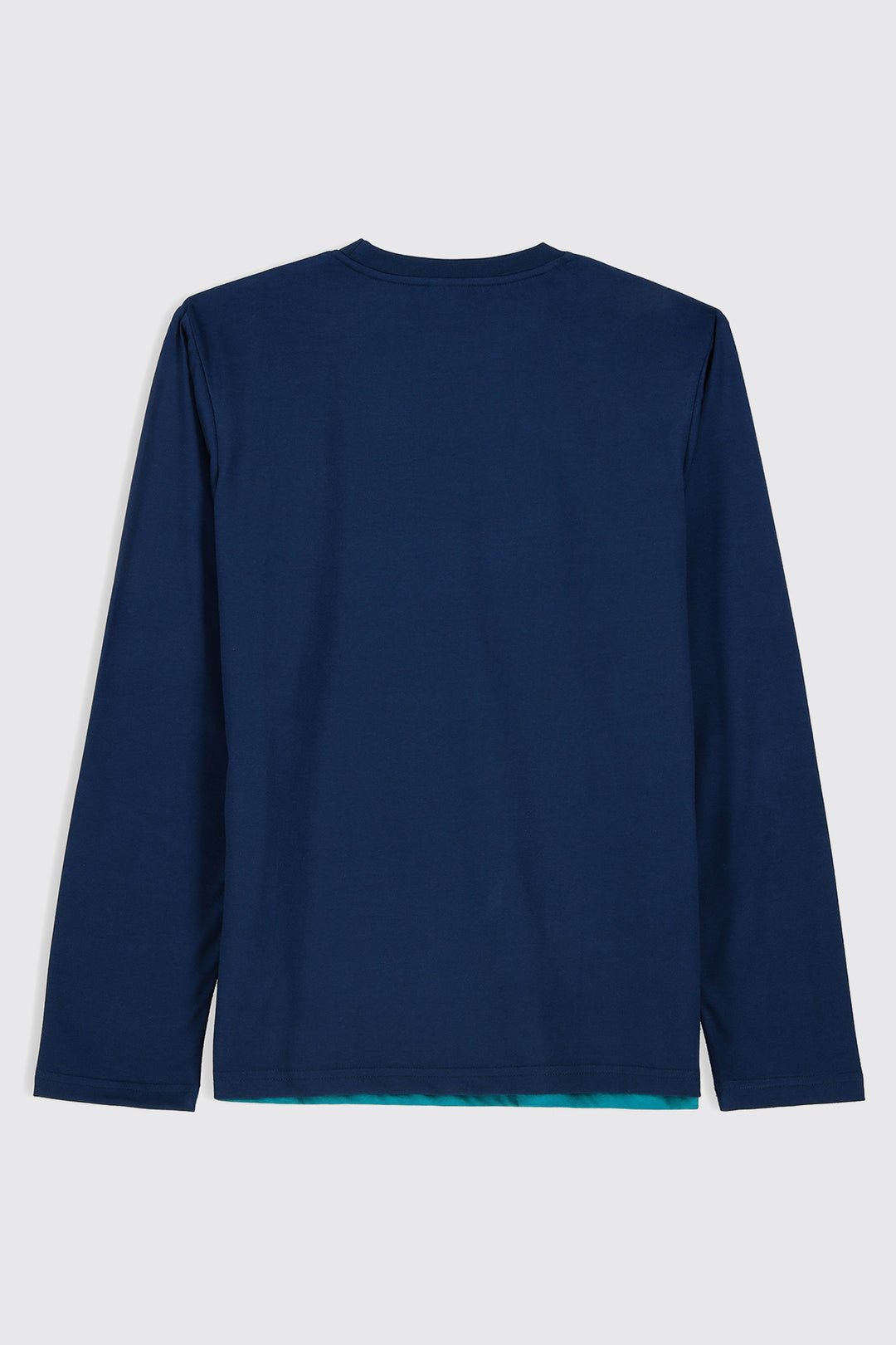 Aqua Green & Blue Paneled Embroidered T-Shirt - W23 - MT0278R