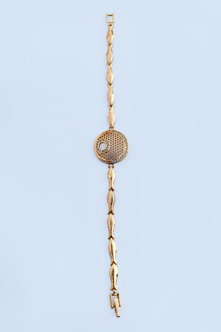 Central Round Gold Bracelet - S23 - WJW0019