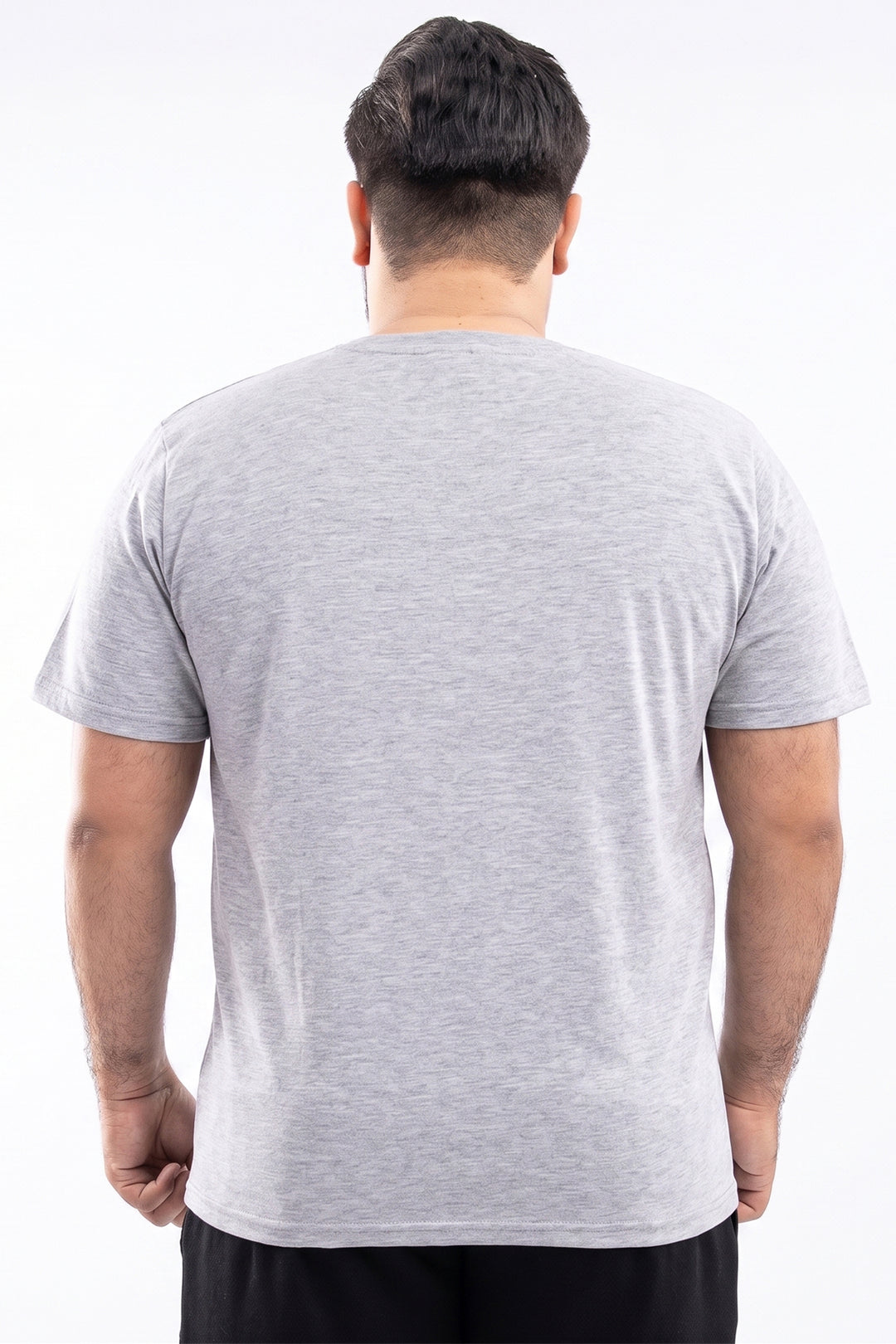 Heather Grey Crew Neck Jersey T-Shirt - (Plus size) - S26 - MT0540P