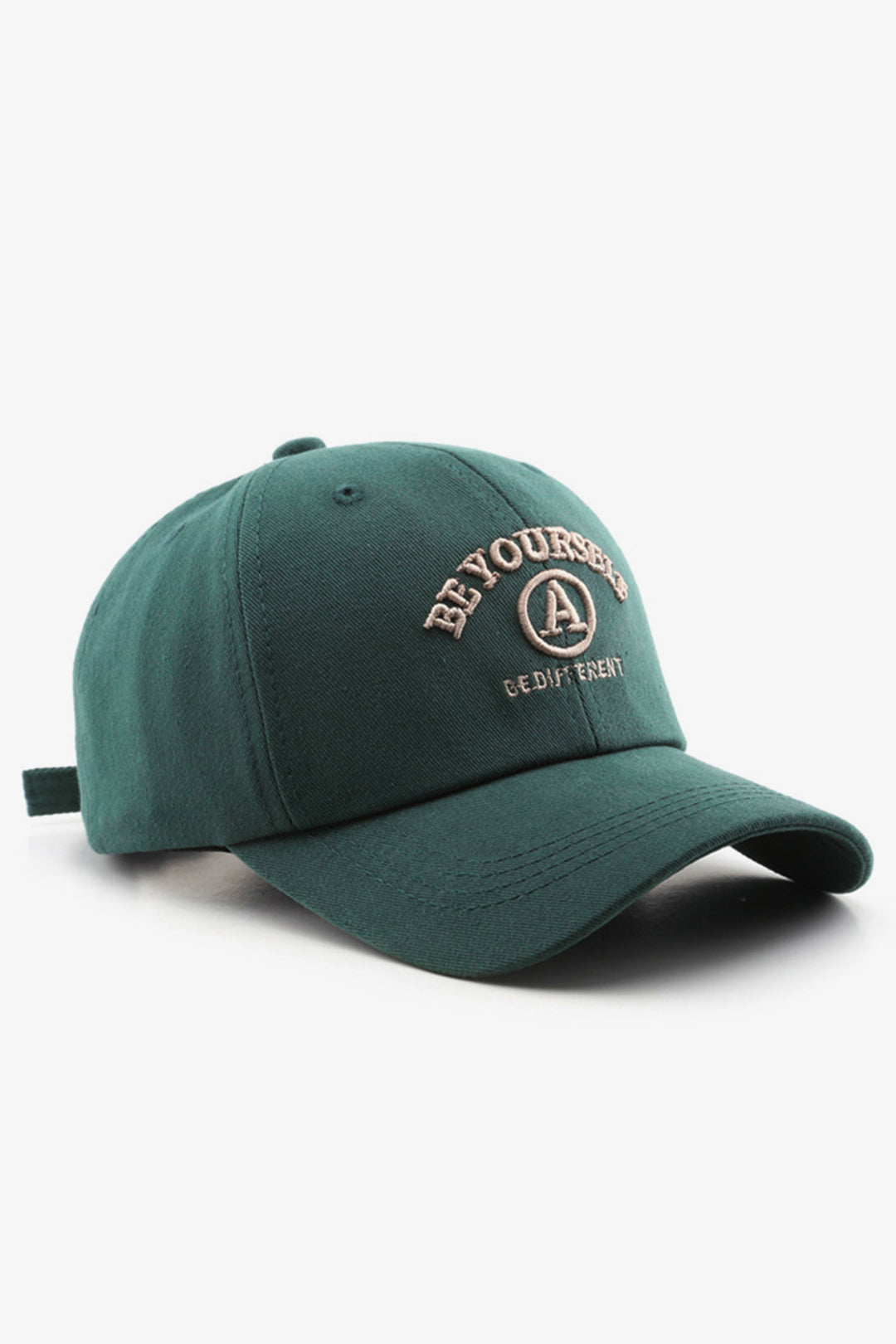 Be Yourself Dark Green Embroidered Casual Cap - S23 - MCP090R