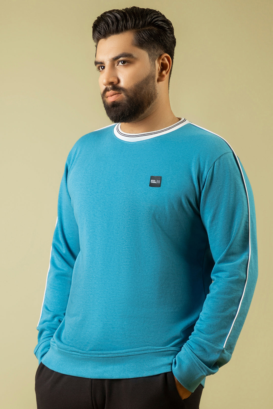 Sclothers Smart Blue Heritage Sweatshirt (Plus Size) - W23 - MSW083P