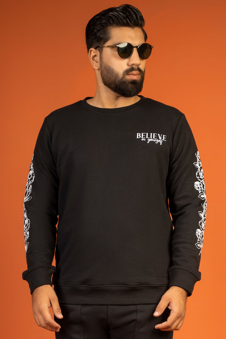 Believe Emboss Printed Sweatshirt (Plus Size) - W22 - USW015P