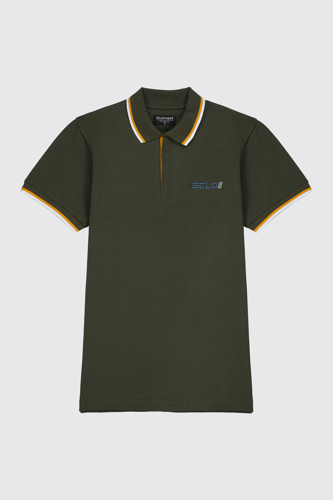 Olive Zip-Up Neckline Polo Shirt (Plus Size) - S23 - MP0223P