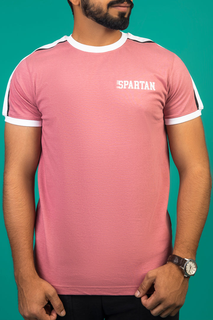 Contrast Paneled Spartan Printed T-Shirt - S23 - MT0312R