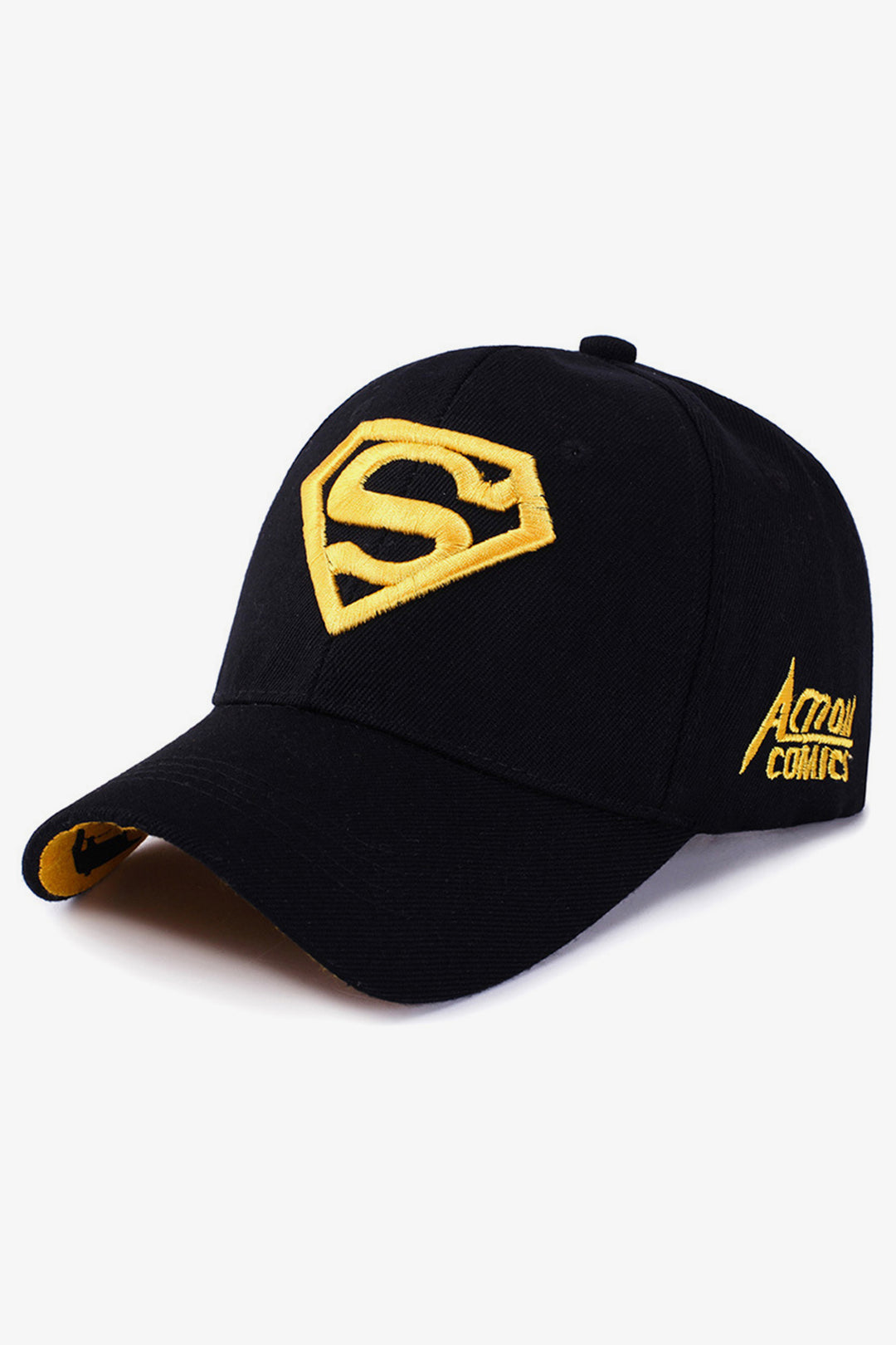 Black Superman Embroidered Cap - S23 - MCP086R