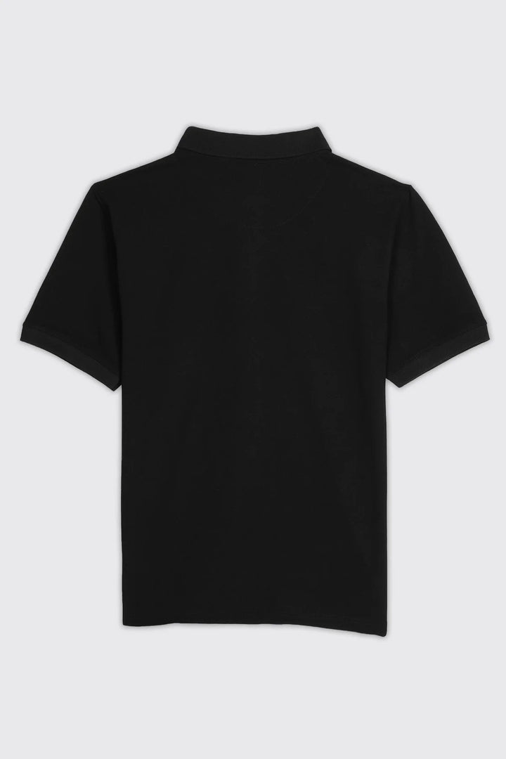 Black & Golden Embroidered Polo (Plus Size) - S26 -MP0571P