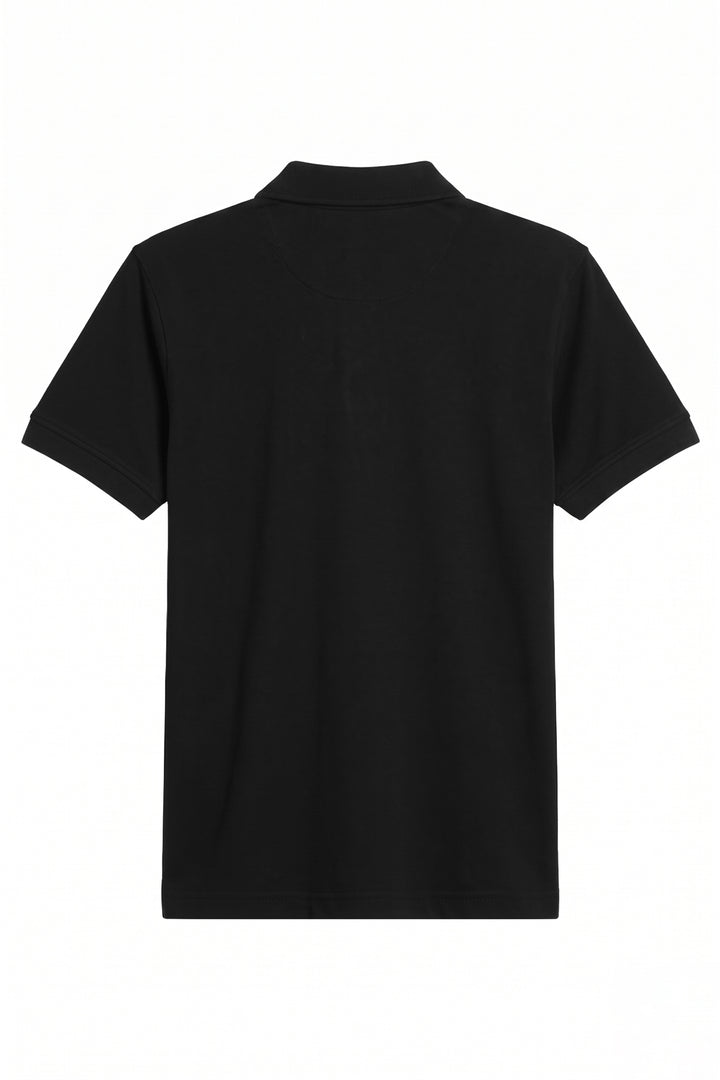 Black & Golden Embroidered Polo (Plus Size) - S26 -MP0571P