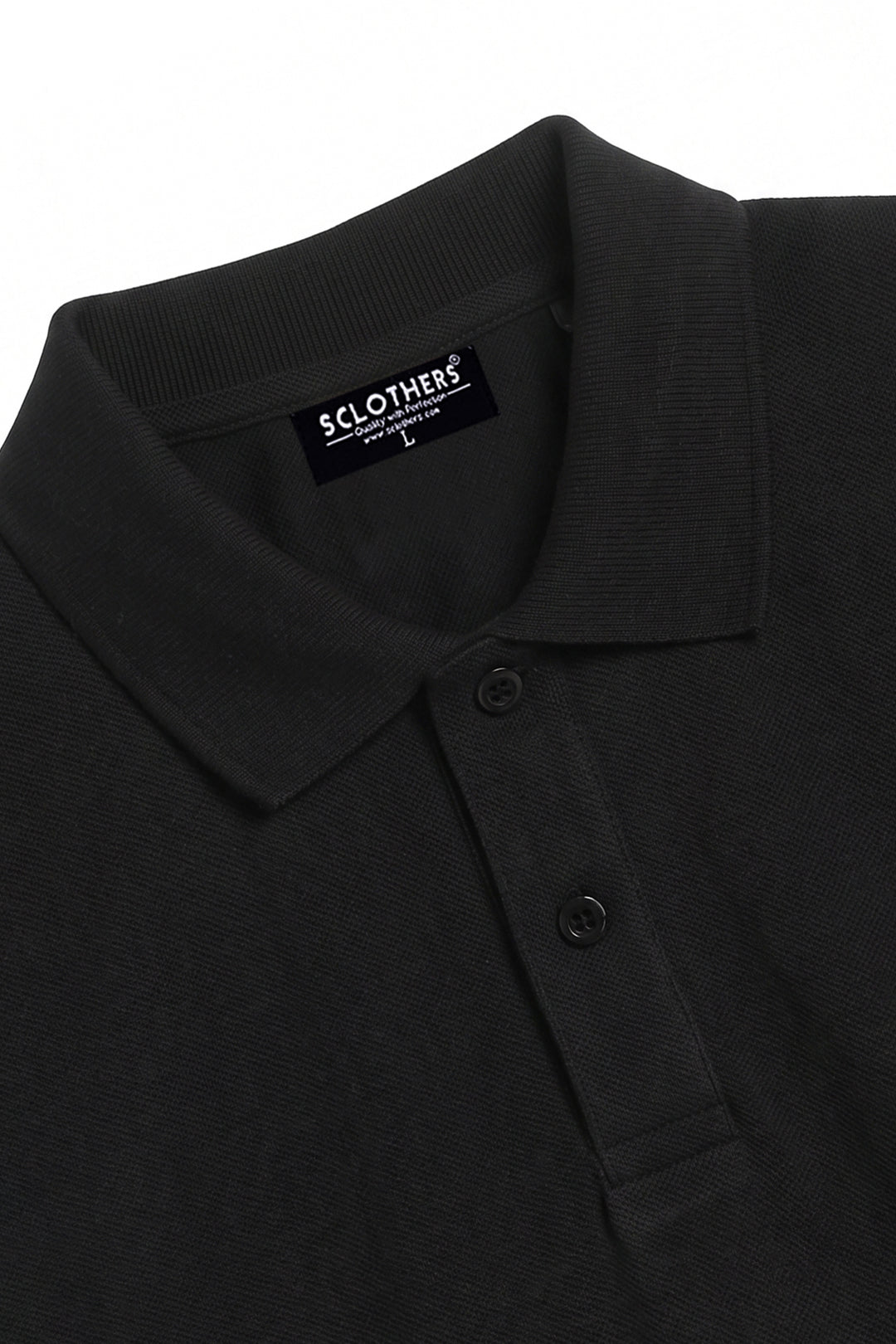 Black & Golden Embroidered Polo (Plus Size) - S26 -MP0571P