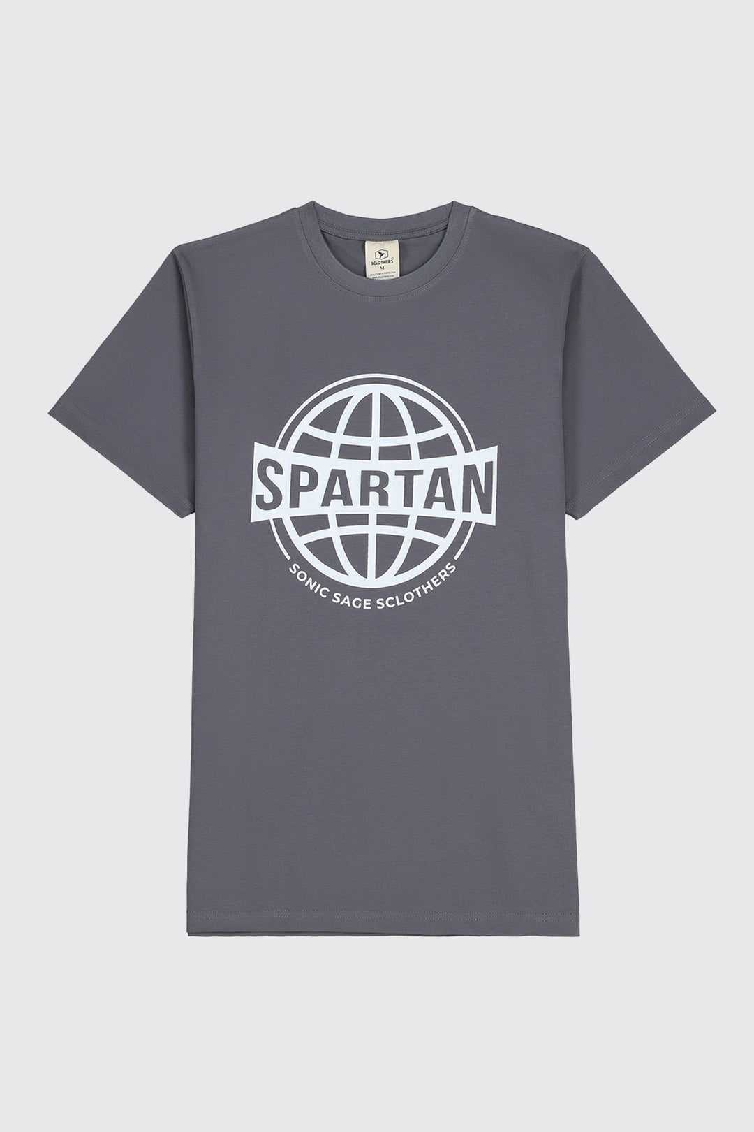 Basic Grey Spartan Graphic T-Shirt (Plus Size) - S23 - MT0307P