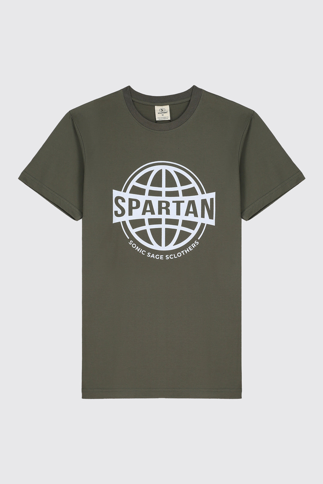 Basic Green Spartan Graphic T-Shirt - S23 - MT0308R