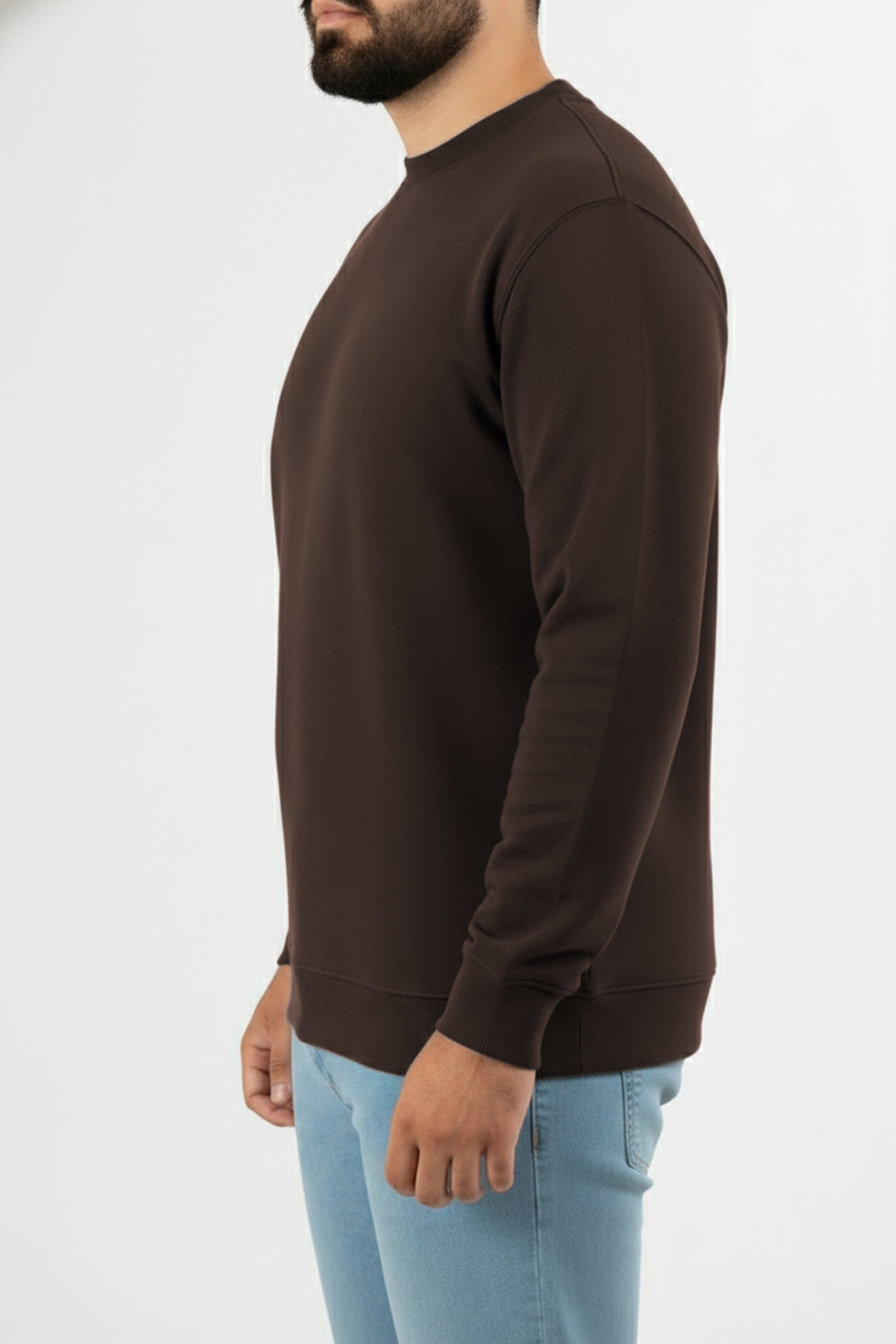 Brown Basic Sweatshirt - W25 - MSW098R