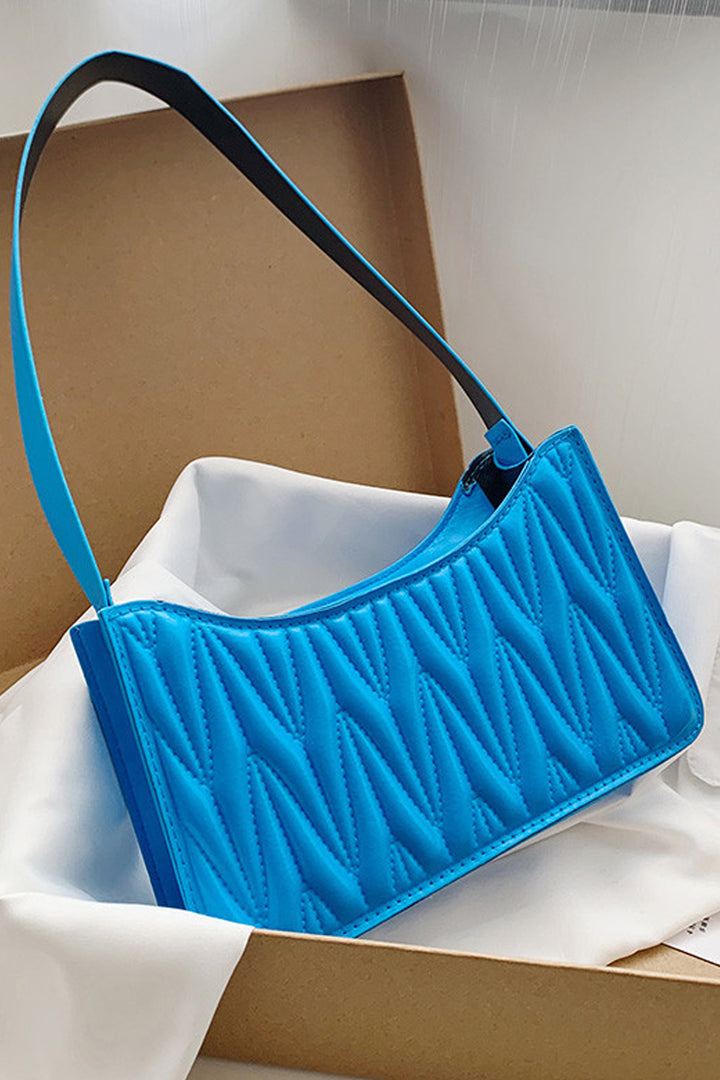 Turquoise Pleated Handbag - P22 - WHB0003
