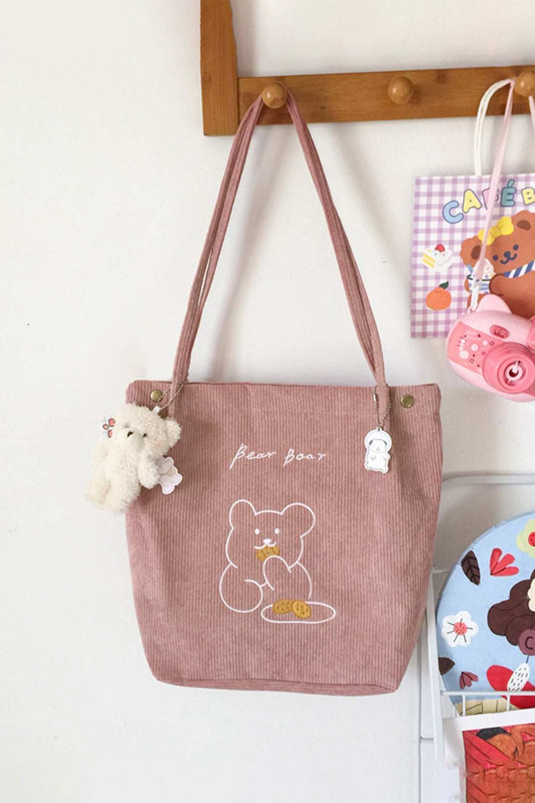 Tote Bear Embroidered Bag - A23 - WHB0055