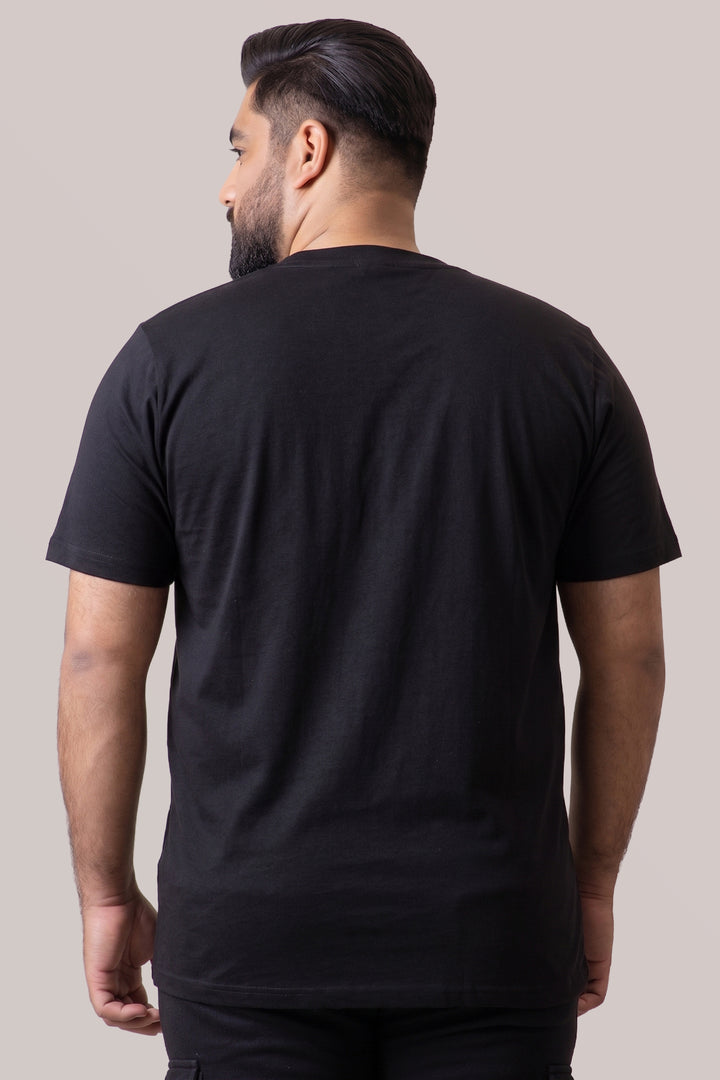 Black Fortitude Graphic Printed T-Shirt - (Plus size) - S26 - MT0545P