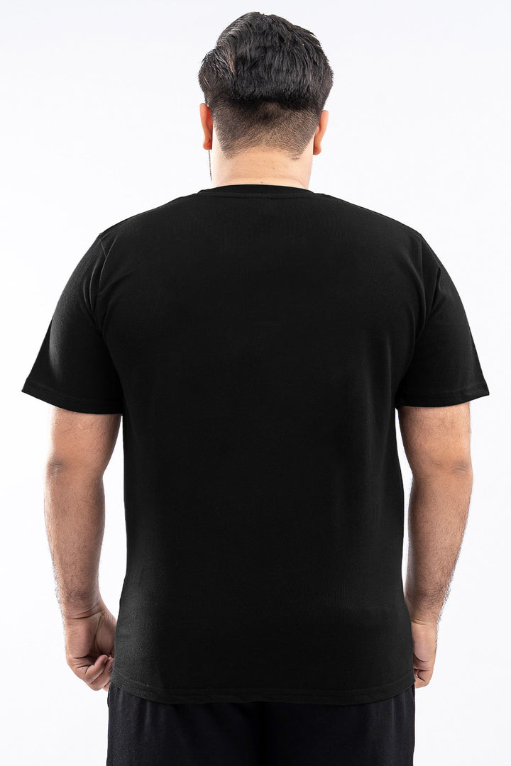 Black California Graphic Printed T-Shirt - (Plus size) - S26 - MT0544P