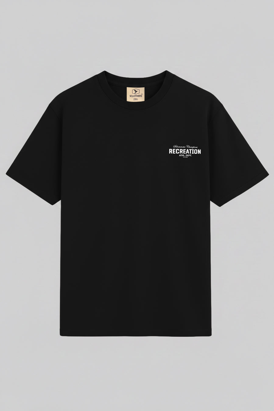 Black Recreation Graphic Printed T-Shirt - (Plus size) - S26 - MT0542P