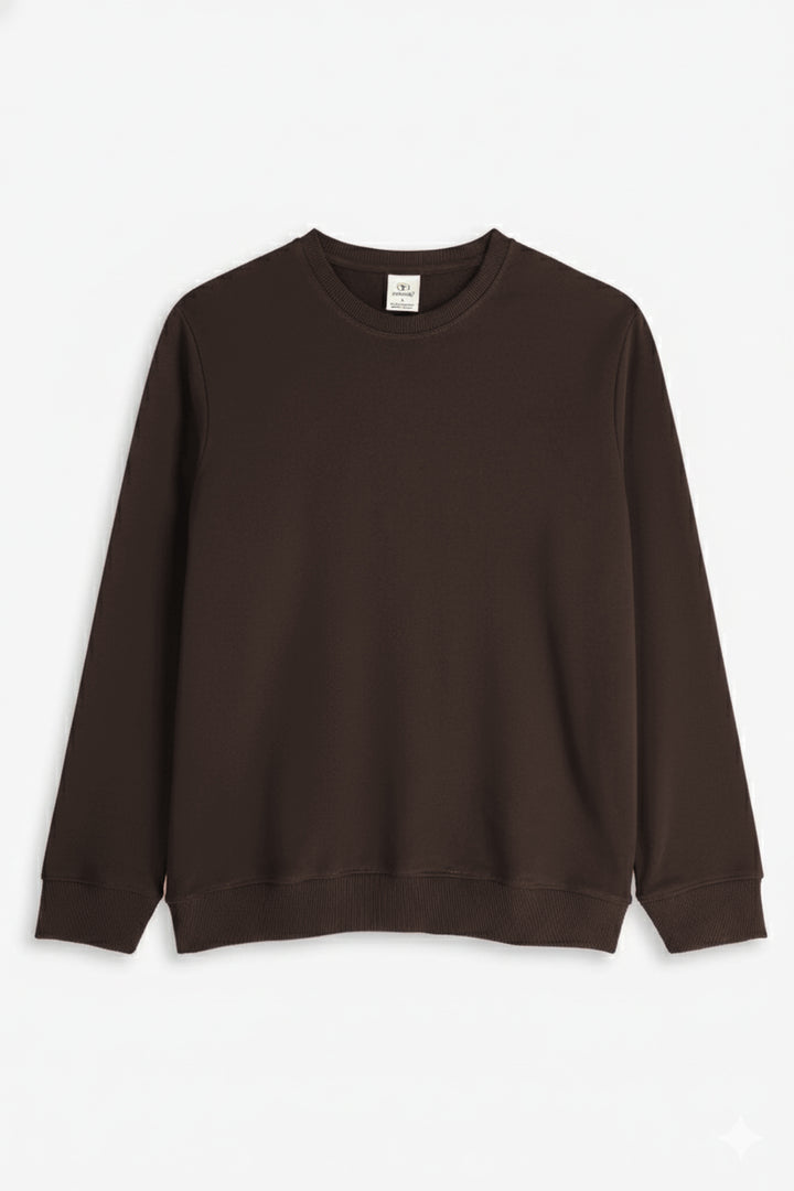 Brown Basic Sweatshirt - W25 - MSW098R
