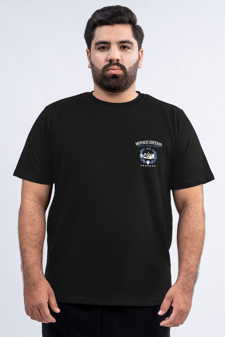 Black Circuit Archive Graphic Printed T-Shirt - (Plus size) - S26 - MT0543P