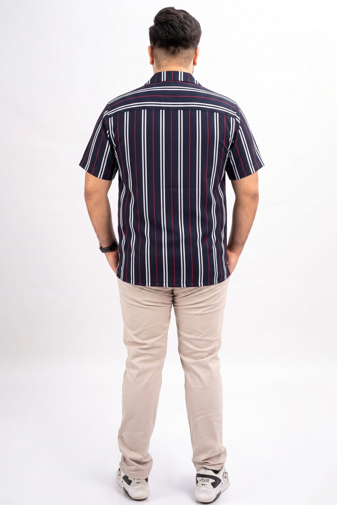 Navy Stripe Resort Shirt (Plus Size) - S26 - MSH300P