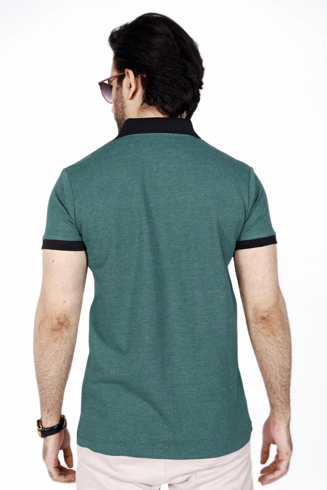 Teal Melange Pique Polo Shirt - S25 - MP0276R