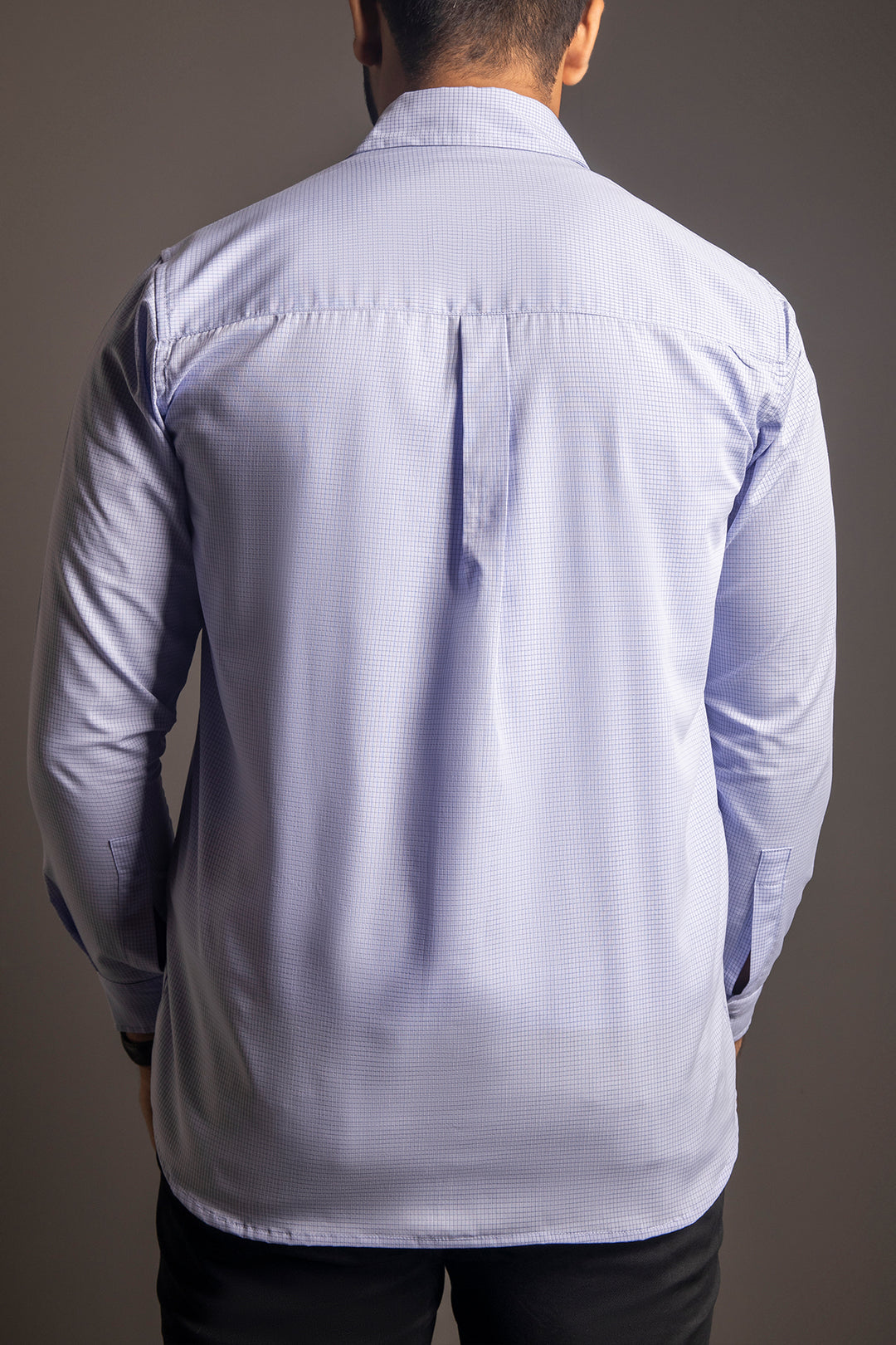 Blue Gingham Checkered Shirt - S22 - MS0042R