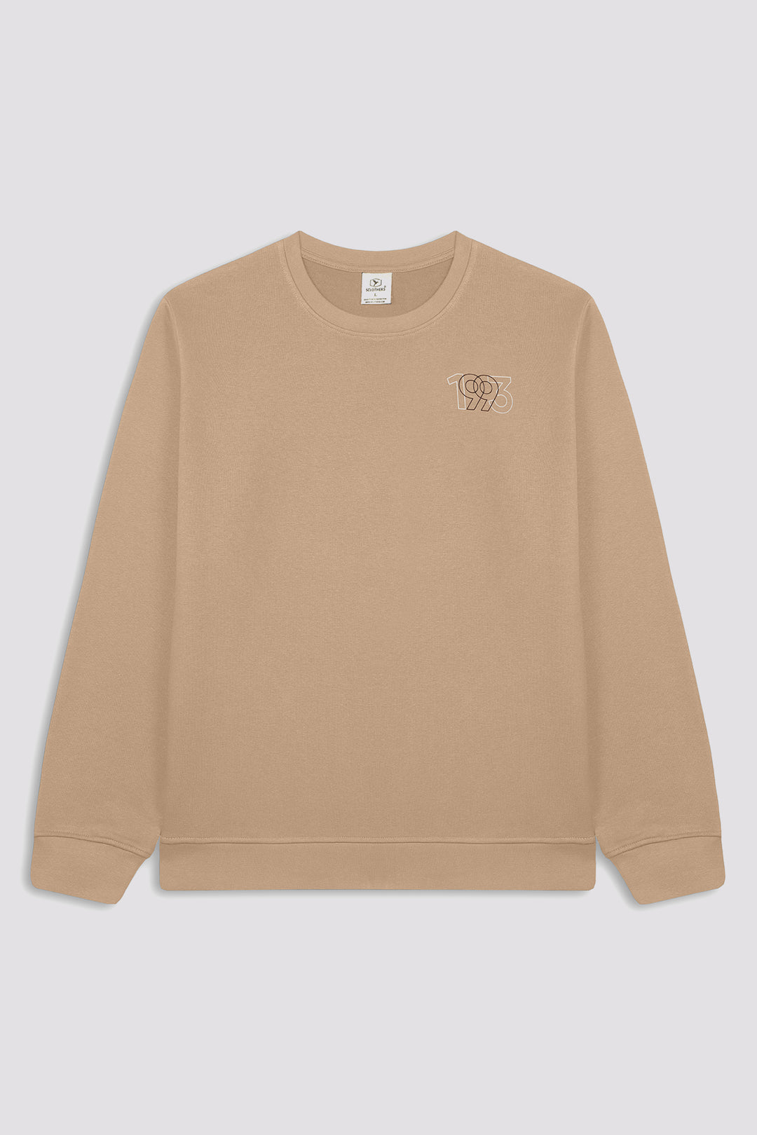 Taupe 1993 Back Printed Sweatshirt - W22 - MSW038R