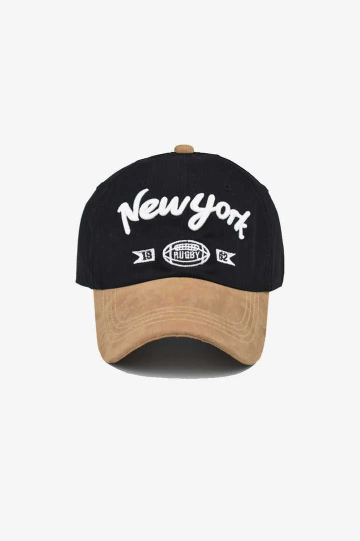 Black Cross Border New York Embroidered Cap  - S23 - MCP115R