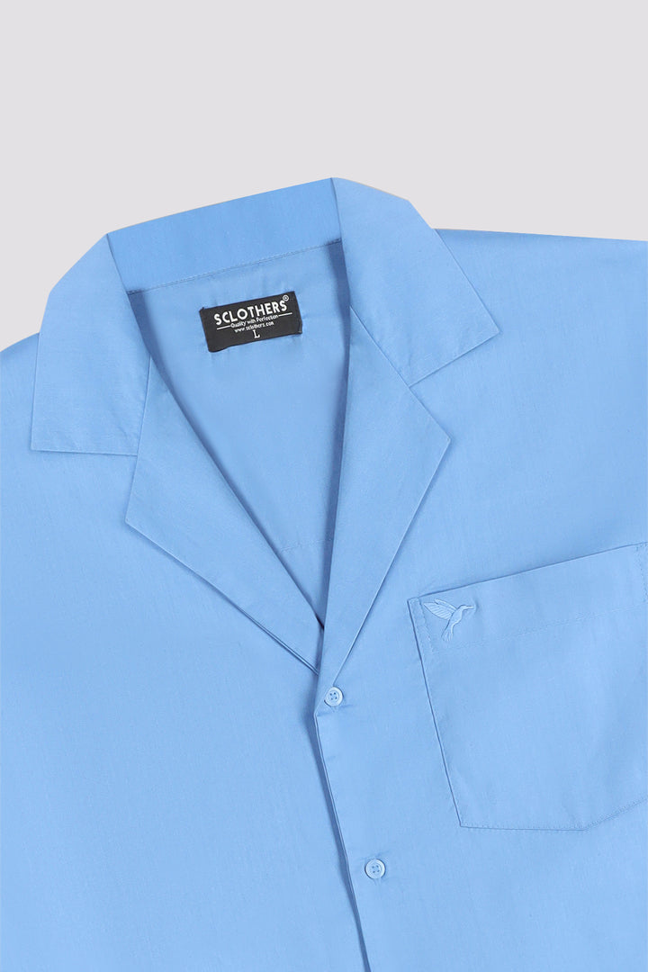 Dusk Blue Casual Resort Shirt - A24 - MS0057R