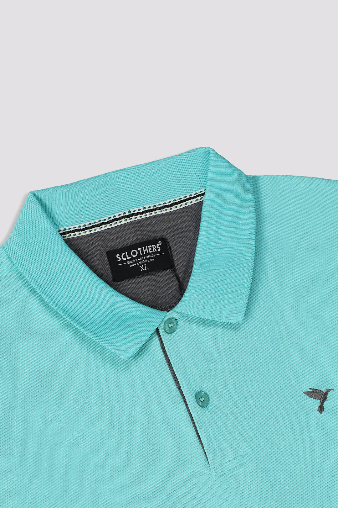 Pool Blue Embroidered Polo Shirt - S23 - MP0217R