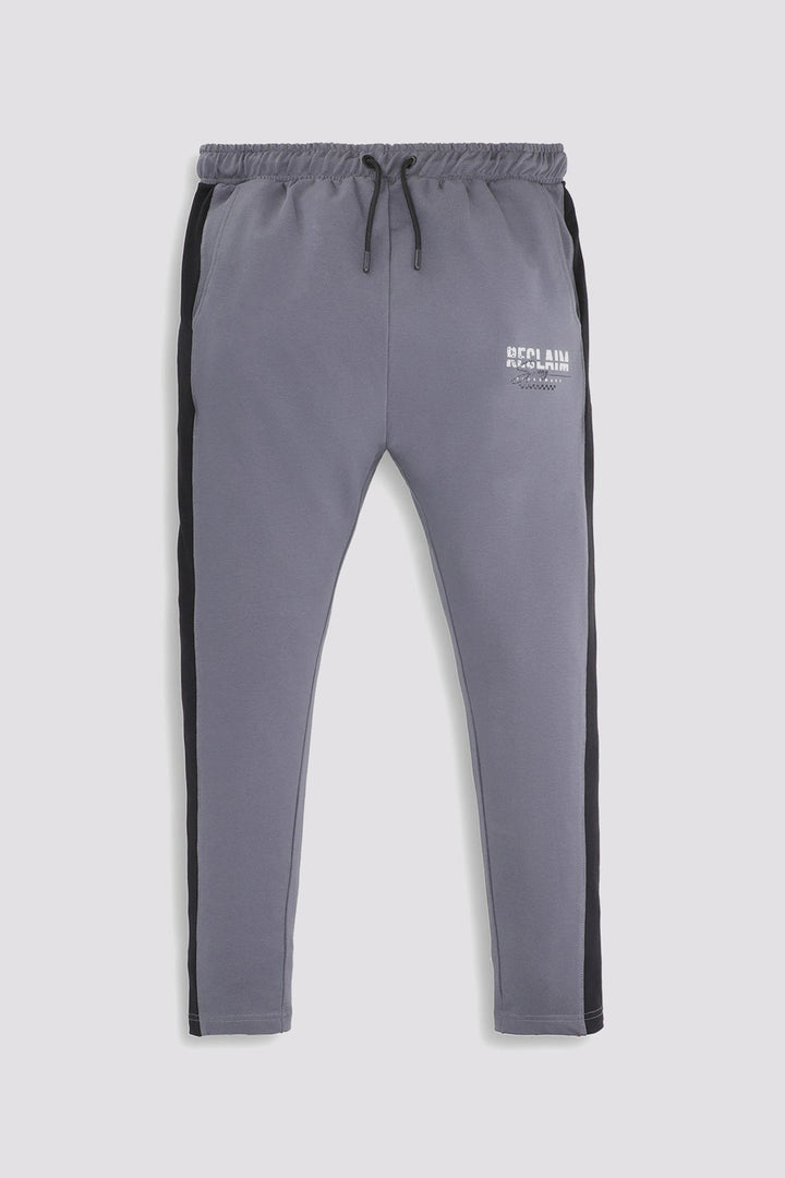 Pewter Grey Panelled Jog Pants (Plus Size) - W23 - MTR091P