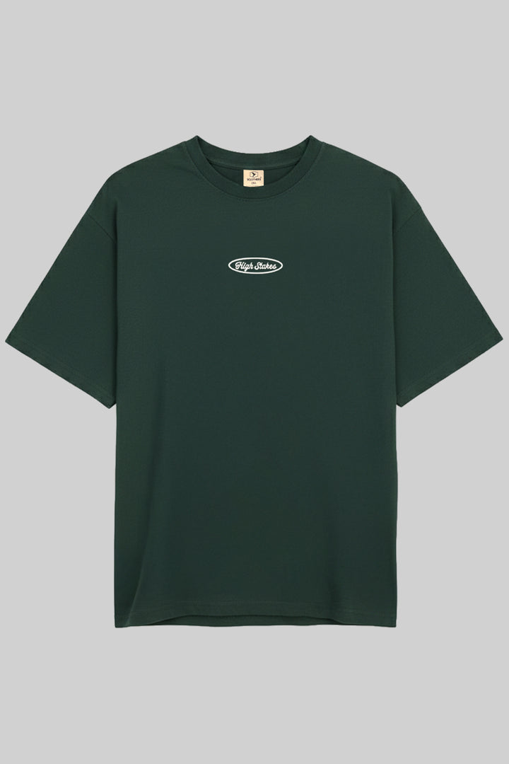 Pack of 3 Graphic Oversized T-Shirts Navy - Brown - Green  (Plus Size) - S26 - MT0810P