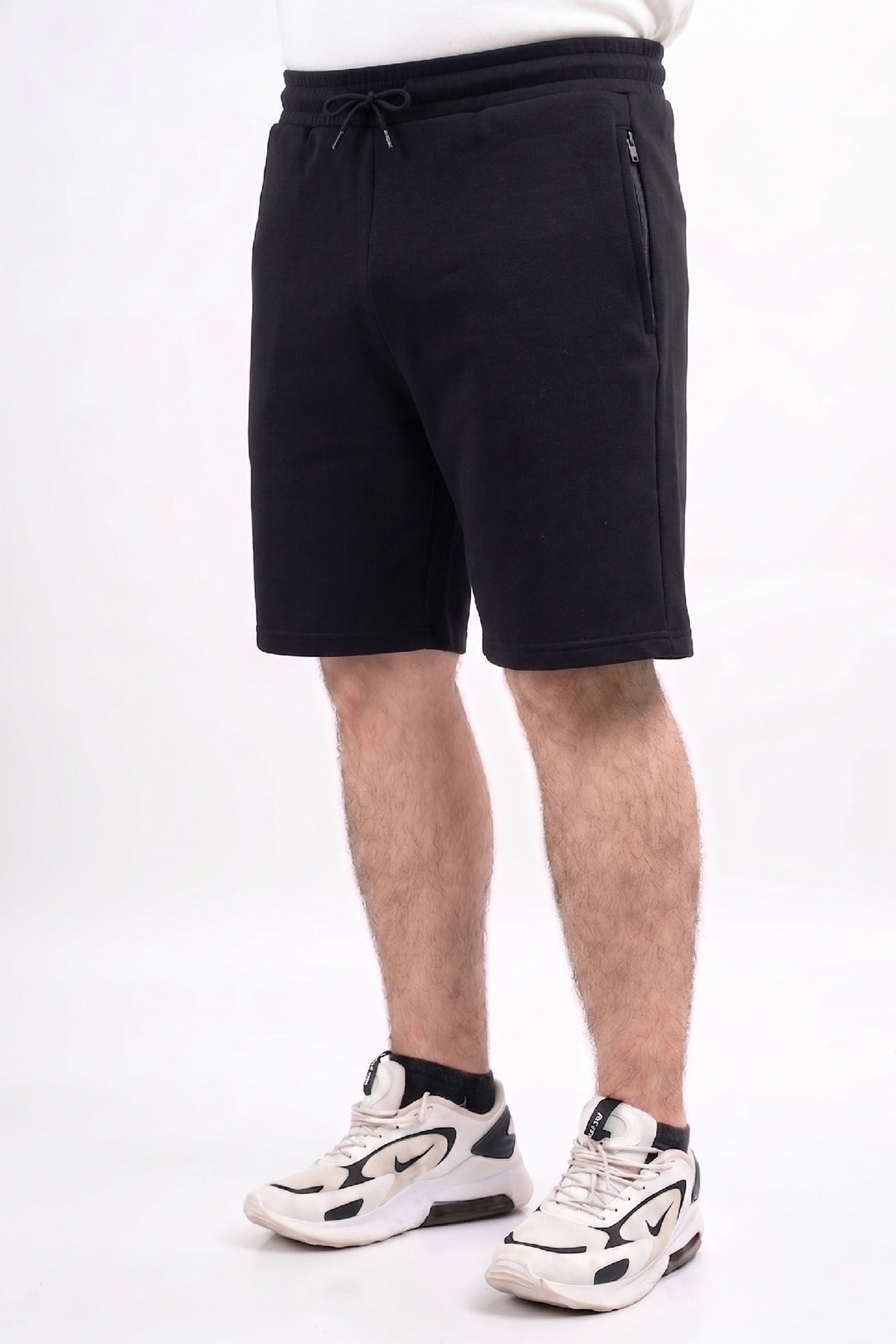 Black Terry Shorts (Plus Size) - S26 - MSH060P