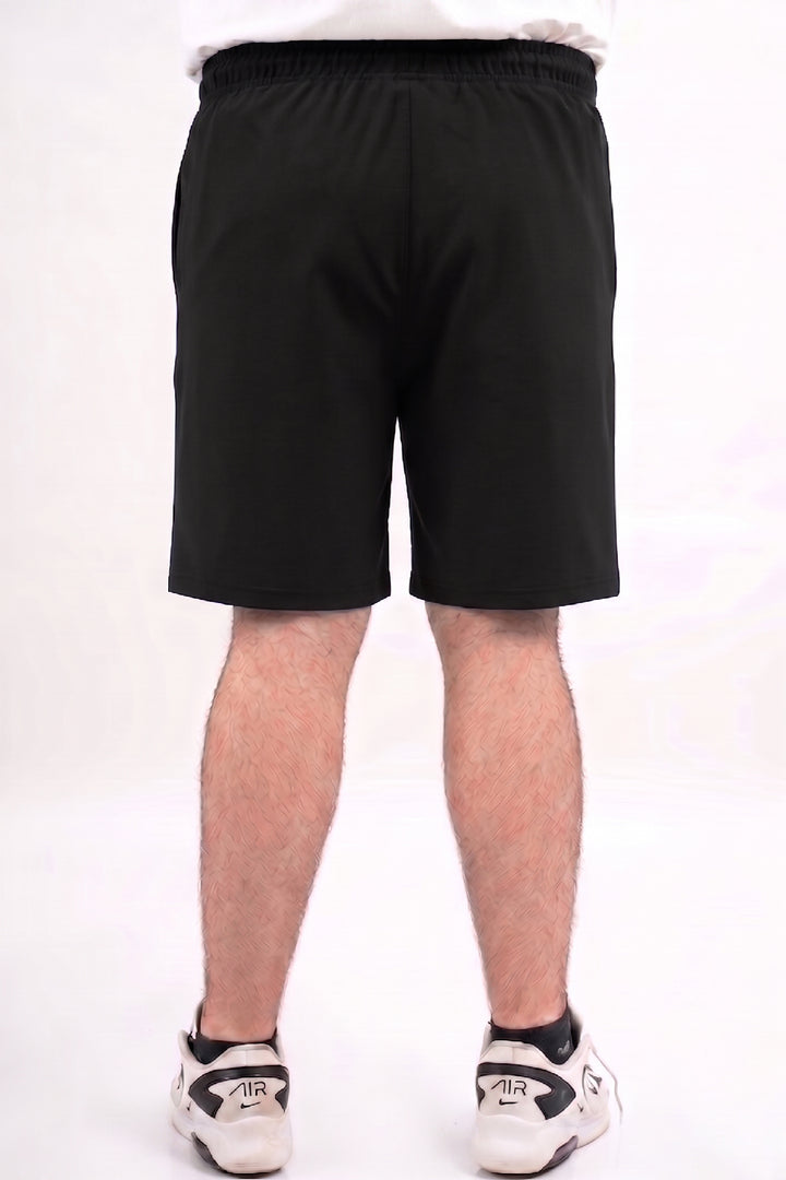 Black Terry Shorts (Plus Size) - S26 - MSH060P