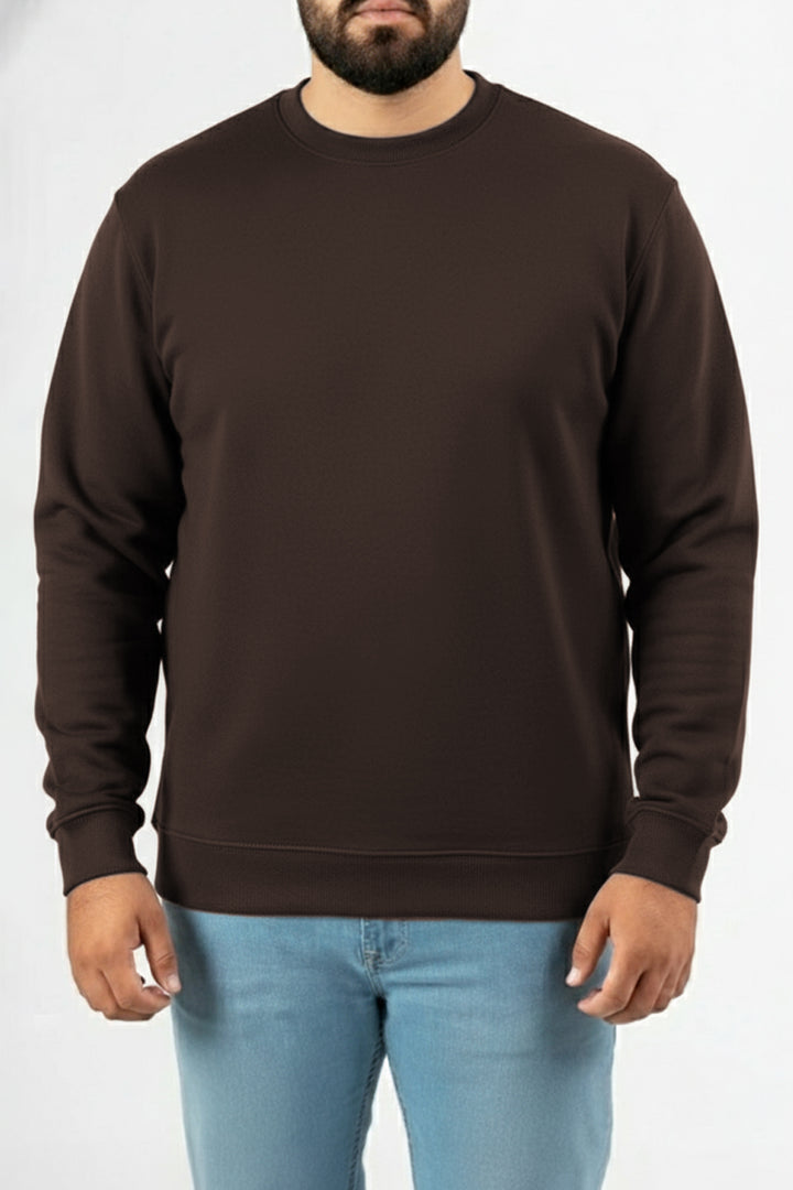Brown Basic Sweatshirt - W25 - MSW098R