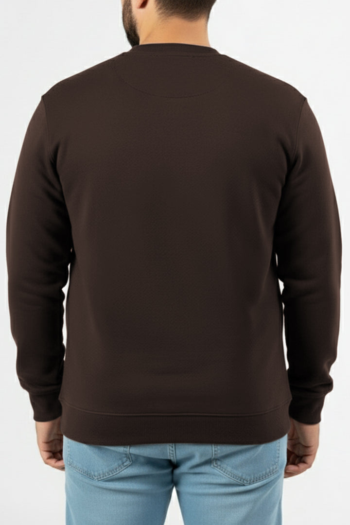 Brown Basic Sweatshirt - W25 - MSW098R