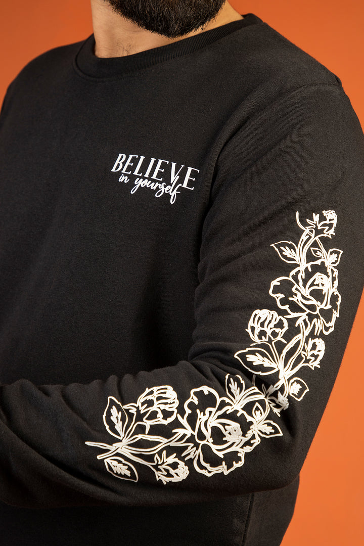 Believe Emboss Printed Sweatshirt (Plus Size) - W22 - USW015P