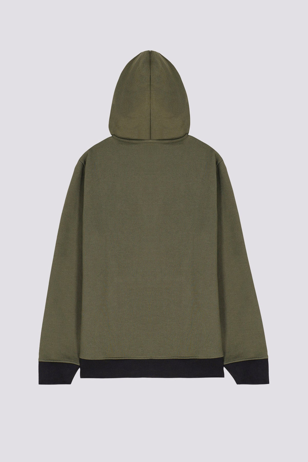 Army Green Fleece Zipper Hoodie - W23 - MH0069R