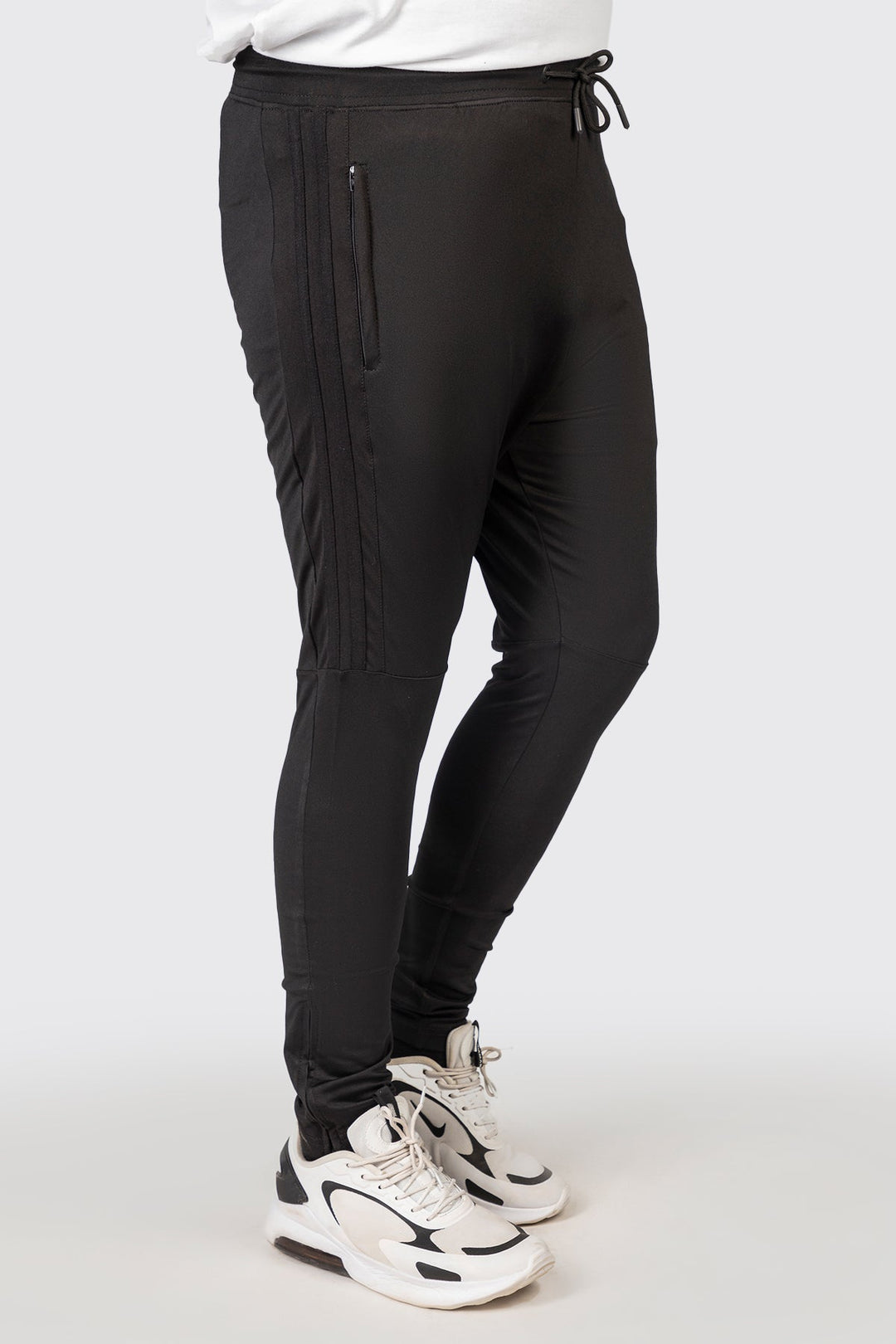 Go Sporty Black Polyester Tracksuit (Plus Size) - W23 - MHC009P