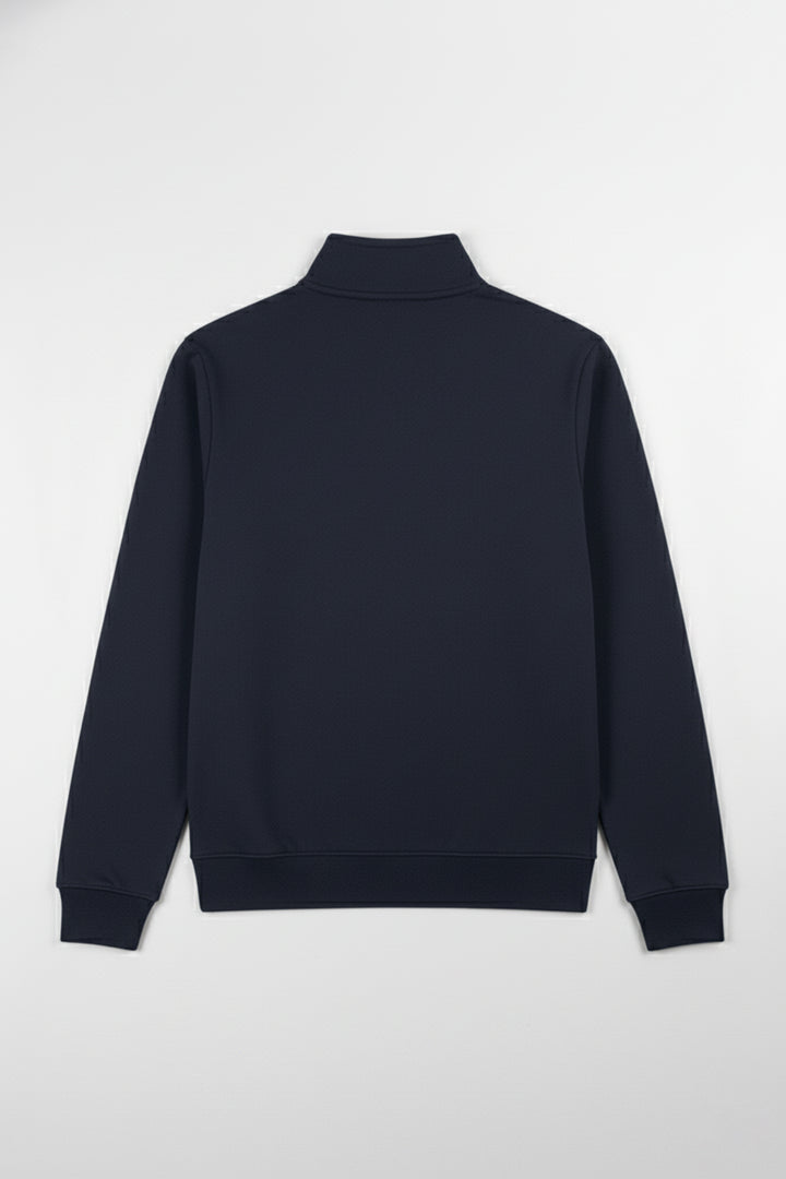 Navy Mock Neck Zip Sweatshirt - W25 - MSW106R