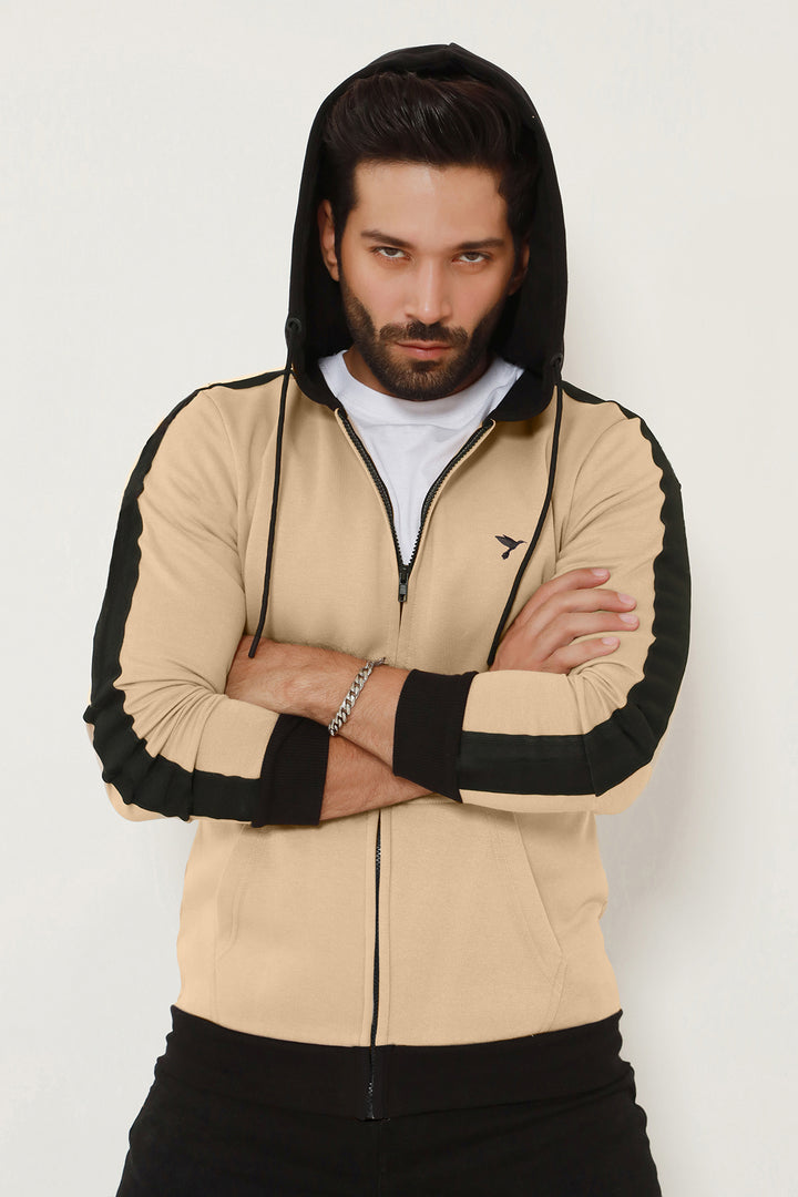 Nomad Contrast Panelled Zipper Hoodie - W23 - MH0060R