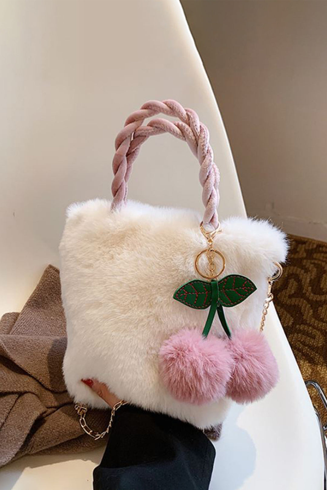 Pink Soft Plush Bag - A23 - WHB0065