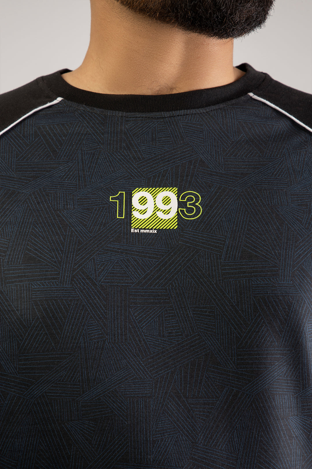 1993 Black Printed Graphic T-Shirt (Plus size) - A24 - MT0319P