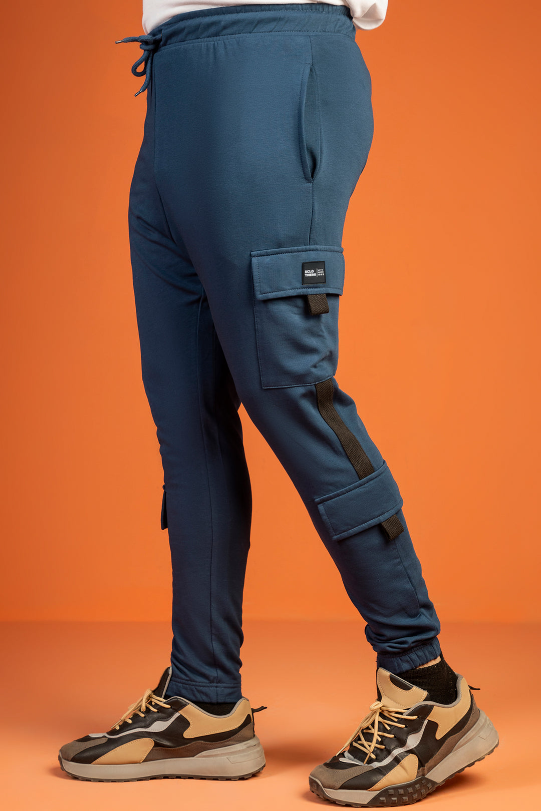 Blue Cargo Jog Pants (Plus Size) - W23 - MTR094P